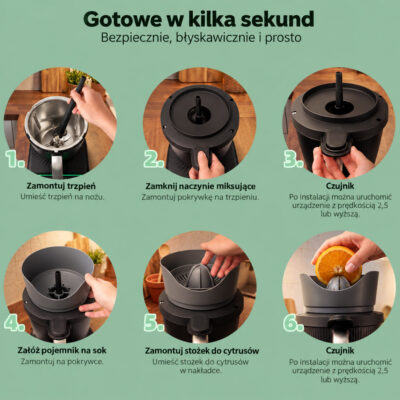 Montaż wyciskarki do cytrusów na Thermomix TM7 krok po kroku