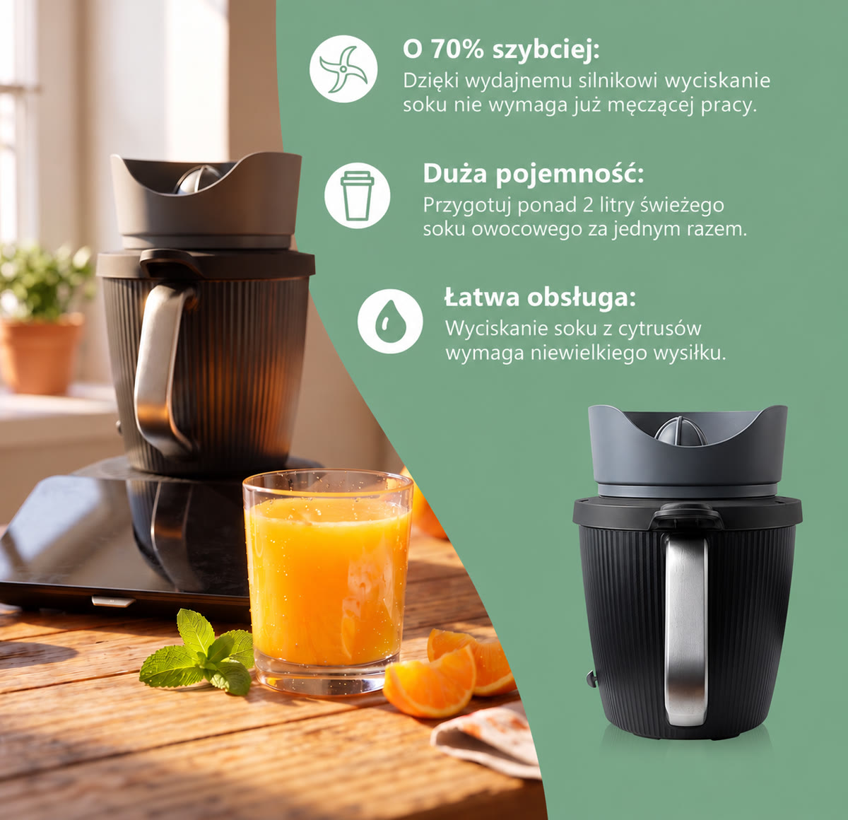 Wyciskarka do cytrusów Thermomix – duża pojemność, łatwa obsługa